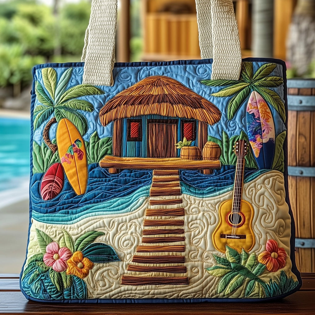 Aloha Vibes Quilted Tote Bag printed tote bag