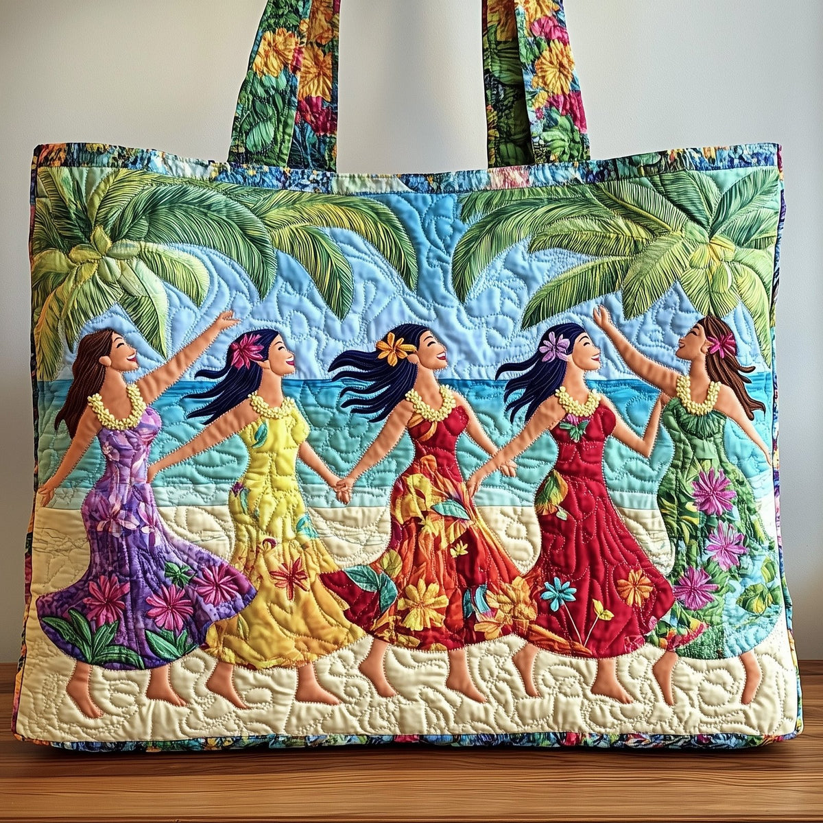 Aloha Vibes Quilted Tote Bag printed tote bag
