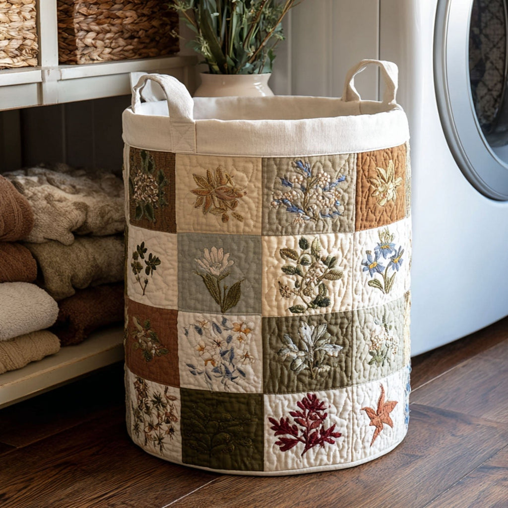 Altar Bloom Quilted Laundry Hamper printed laundry hamper