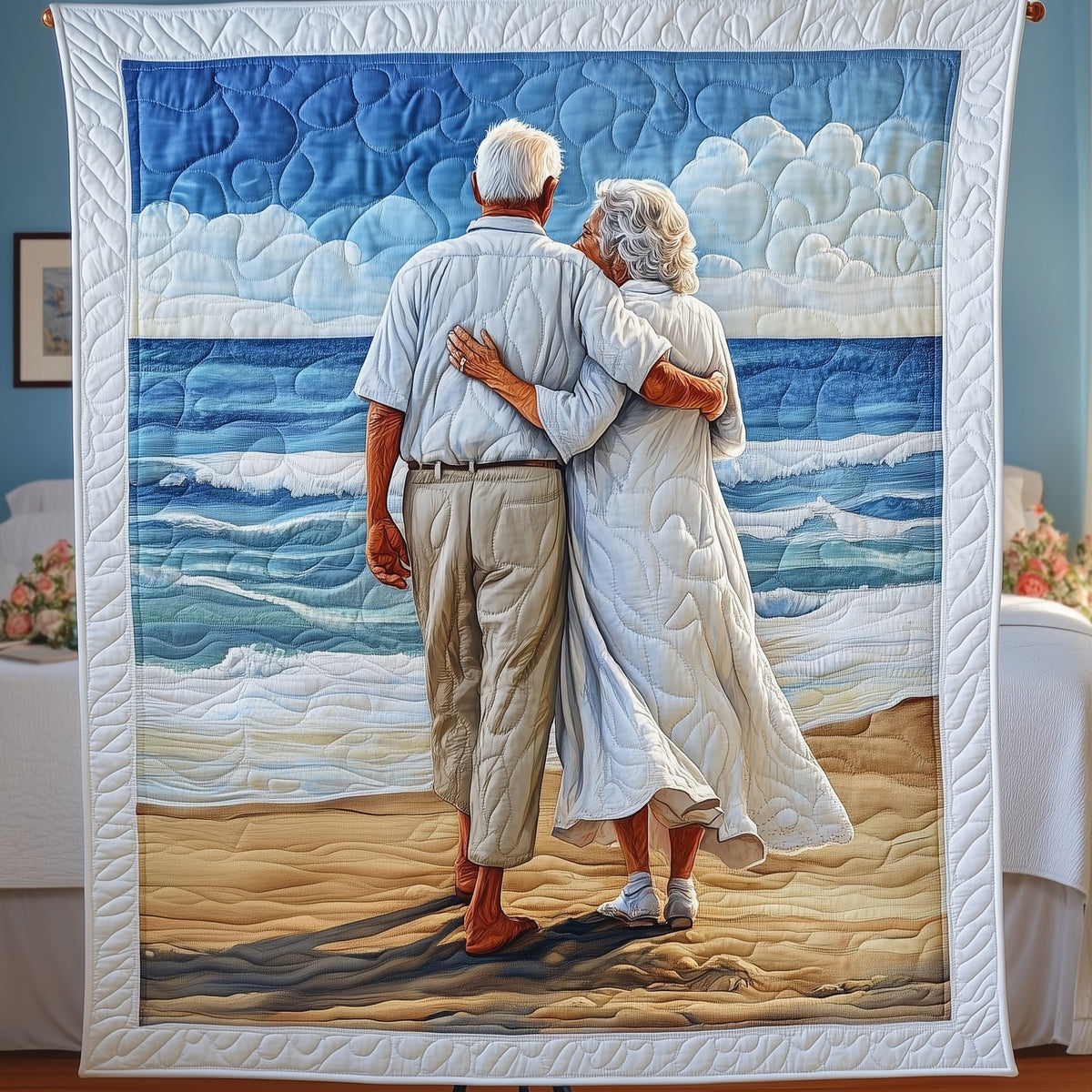 Always Together Couple Quilted Blanket printed blanket