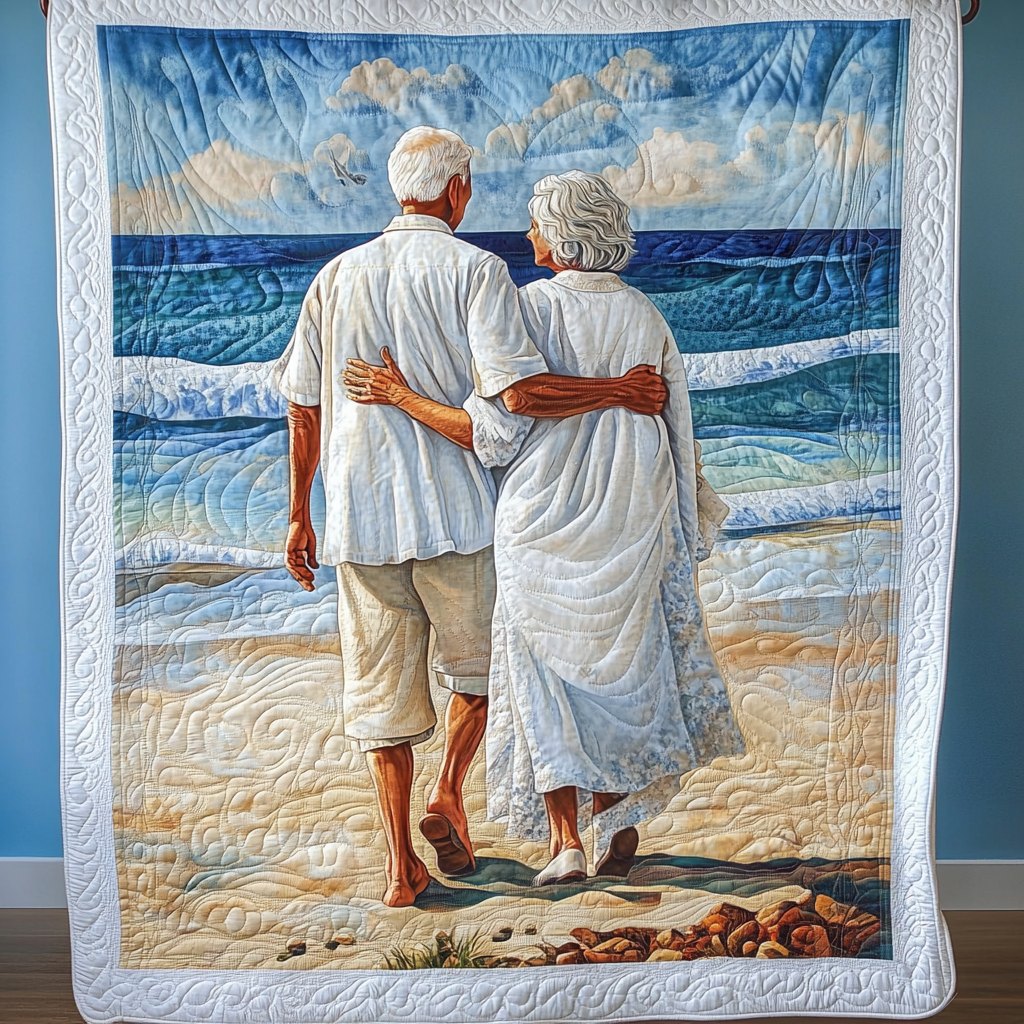 Always Together Couple Quilted Blanket printed blanket