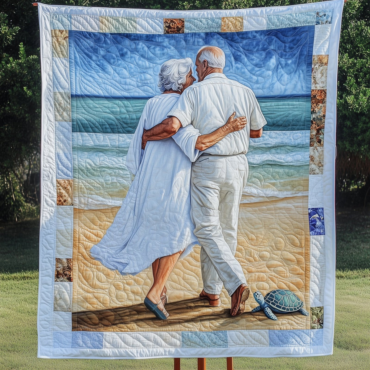 Always Together Couple Quilted Blanket printed blanket