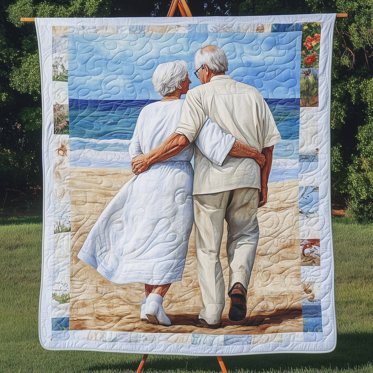 Always Together Couple Quilted Blanket printed blanket