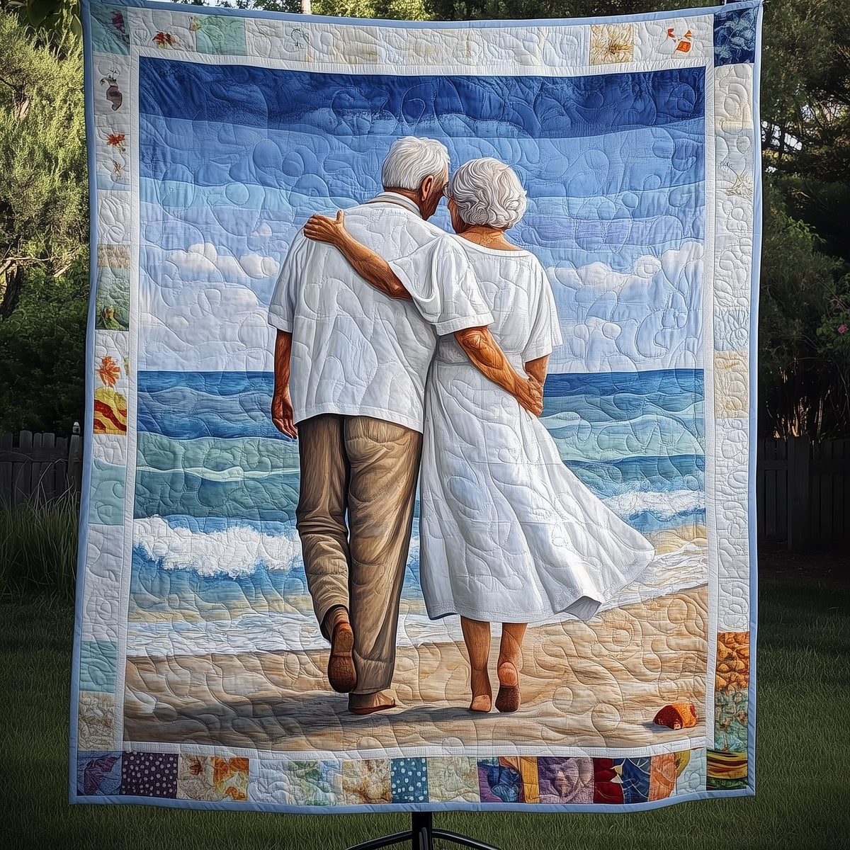 Always Together Couple Quilted Blanket printed blanket