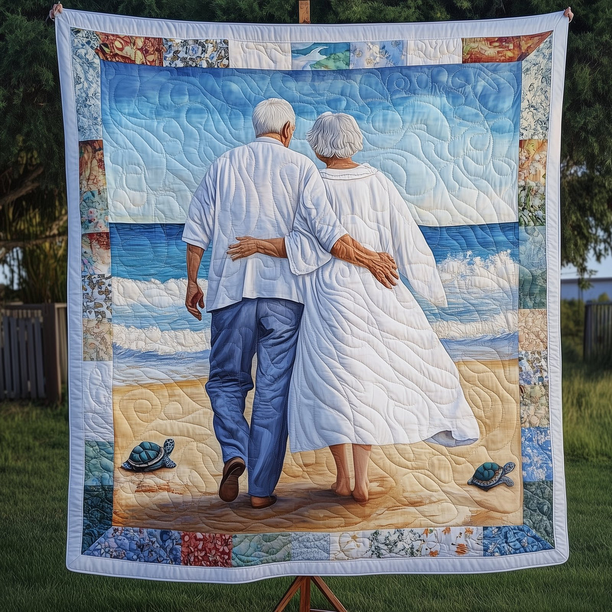 Always Together Couple Quilted Blanket printed blanket