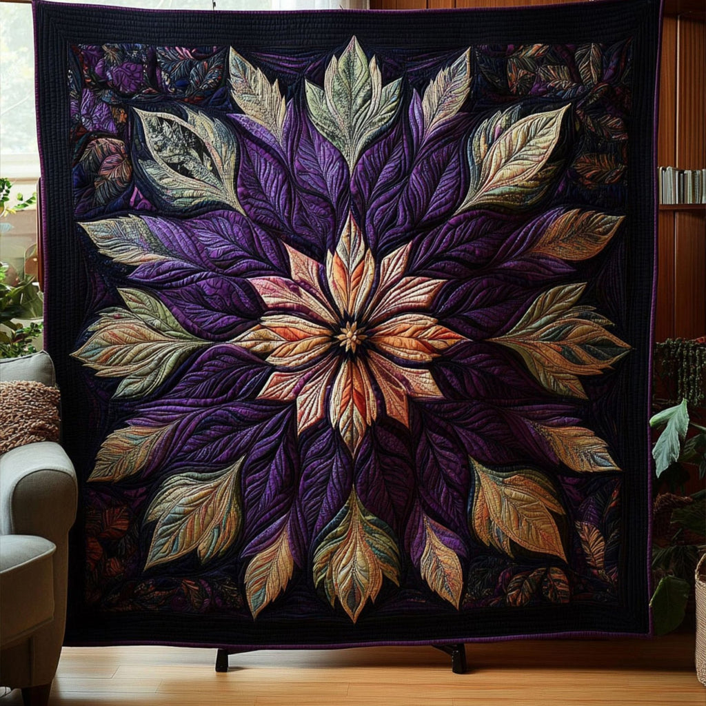 Amber Glow Quilted Blanket printed blanket