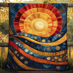 Amber Horizon Quilted Blanket printed blanket