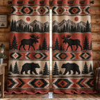 Amber Sun Ridge Quilted Curtains printed door curtain