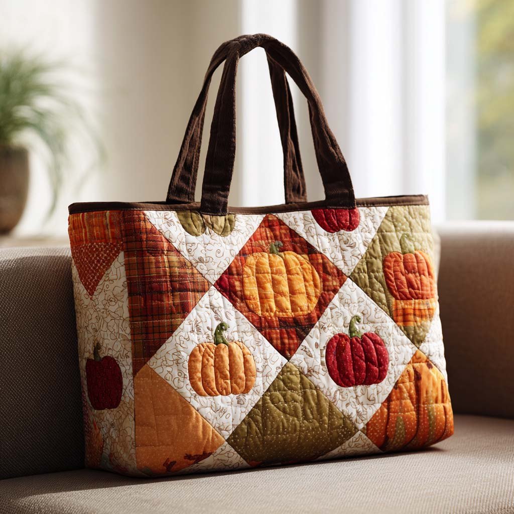 Amber Trail Quilted Tote Bag printed tote bag