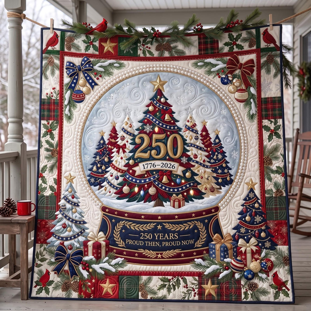 America 250 Quilted Blanket printed blanket