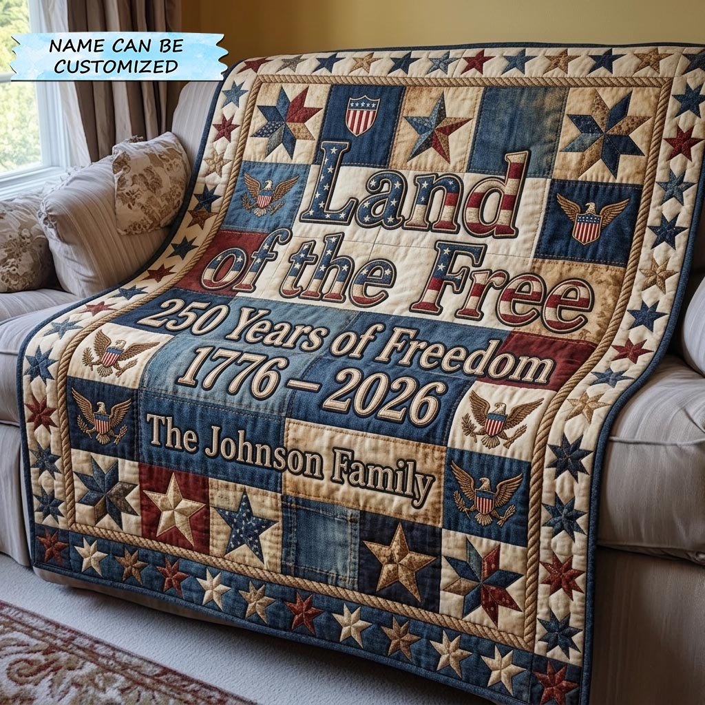 America 250th Anniversary Quilted Blanket QTCUZ printed blanket