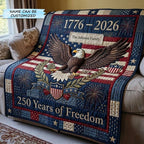America 250th Anniversary Quilted Blanket QTCUZ printed blanket