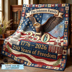 America 250th Anniversary Quilted Blanket QTCUZ printed blanket