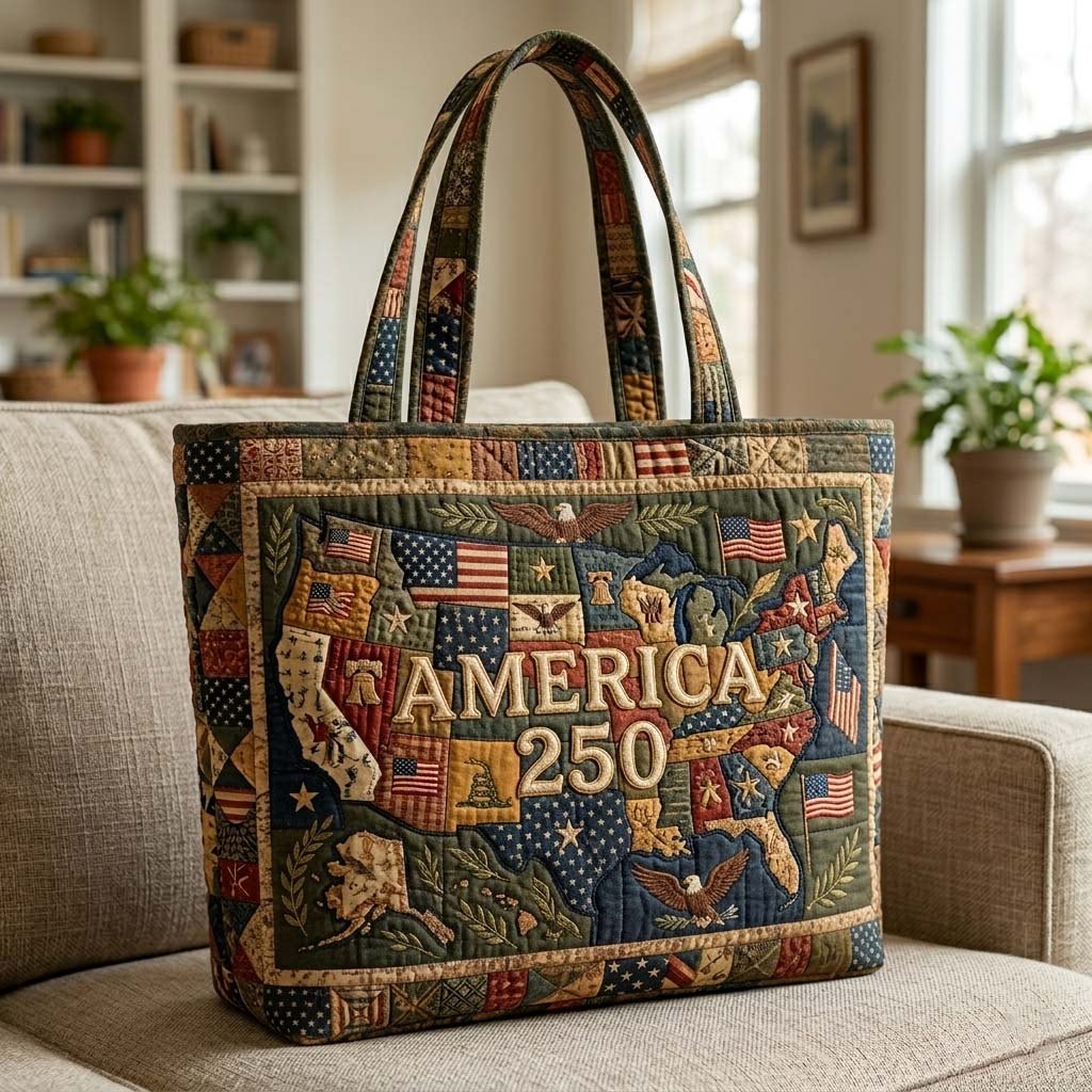 America Legacy Quilted Tote Bag printed tote bag