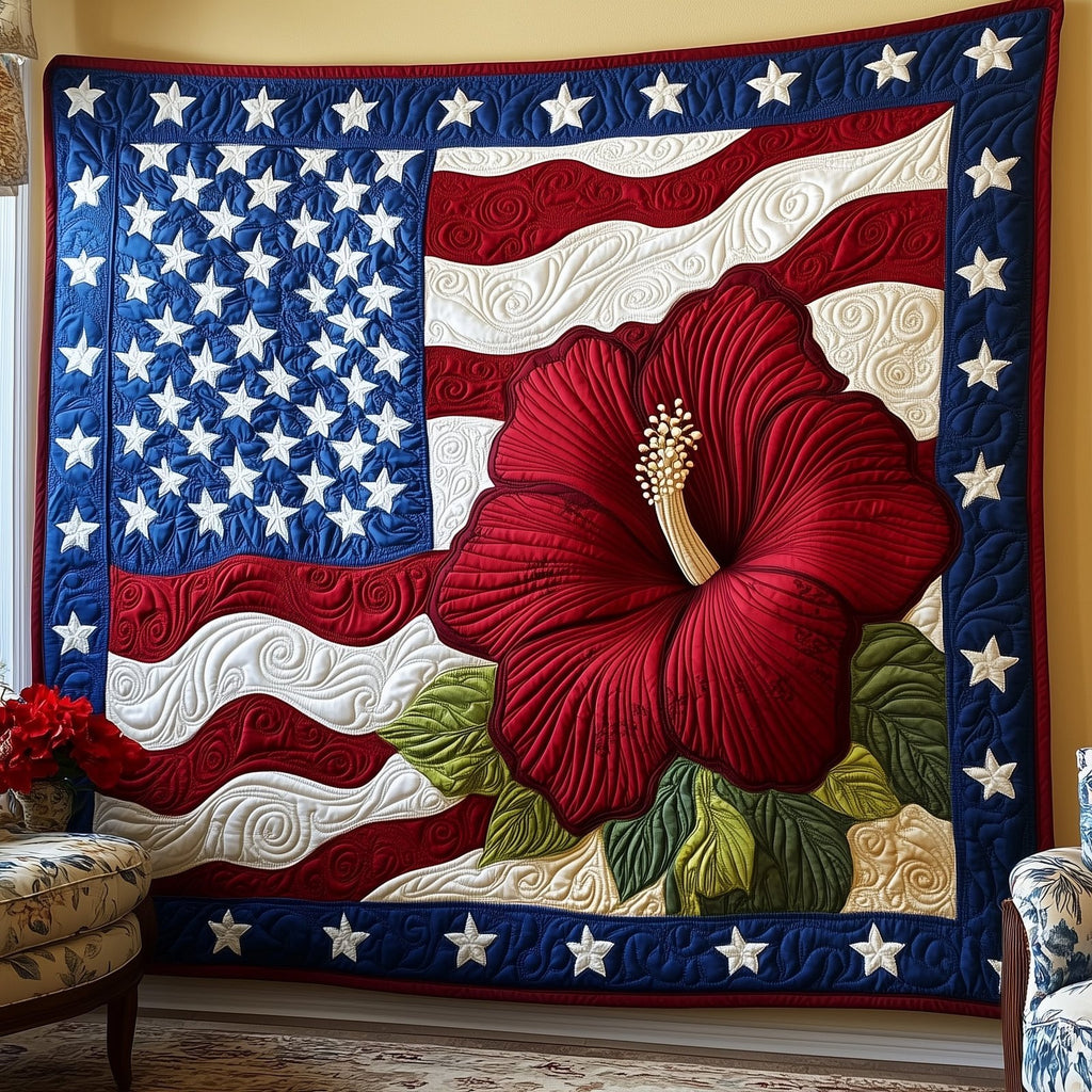 American Blossom Quilted Blanket printed blanket