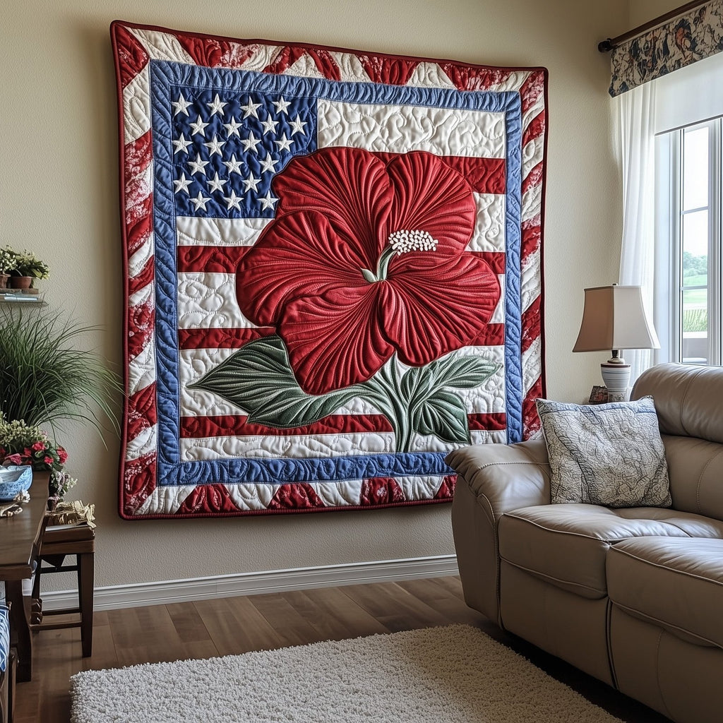 American Blossom Quilted Blanket printed blanket
