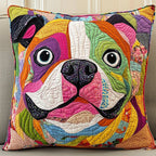 American Bulldog Quilted Cushion Cover printed cushion cover