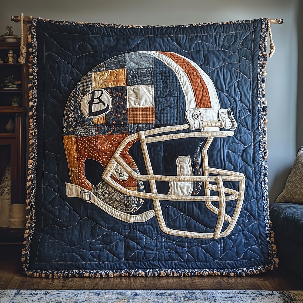 American Football Quilted Blanket printed blanket