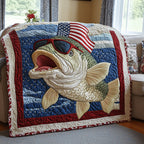 American Hooker Fishing Quilted Blanket printed blanket