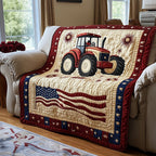American Tractor Quilted Blanket printed blanket