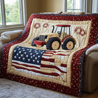 American Tractor Quilted Blanket printed blanket