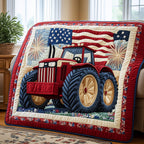 American Tractor Quilted Blanket printed blanket