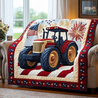 American Tractor Quilted Blanket printed blanket