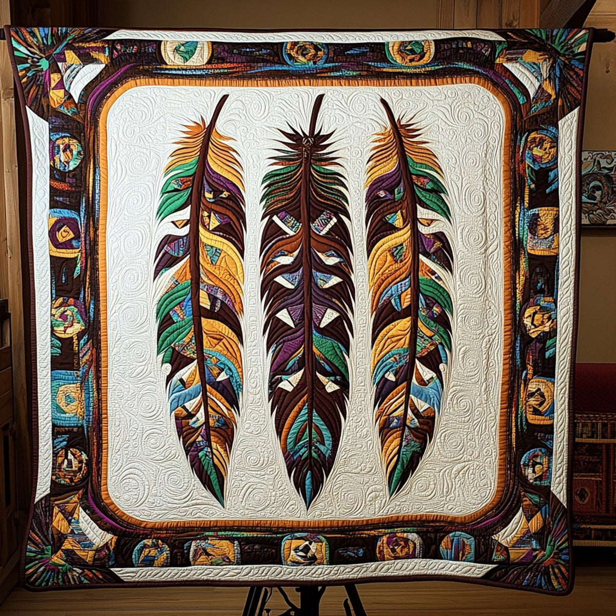 Ancestral Threads Quilted Blanket printed blanket
