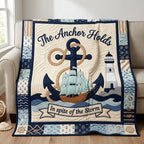 Anchor Holds Storm Quilted Blanket printed blanket