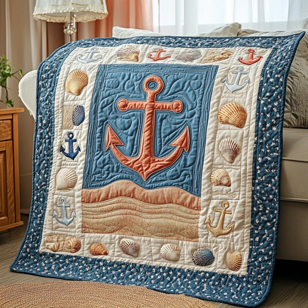 Anchor Quilted Blanket printed blanket