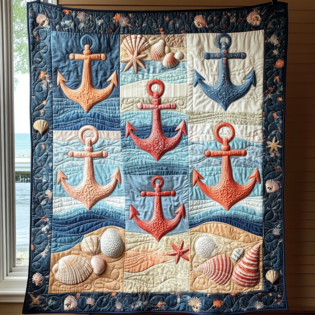Anchor Quilted Blanket printed blanket