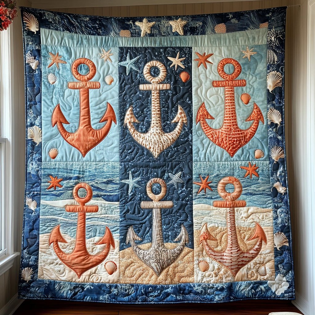 Anchor Quilted Blanket printed blanket