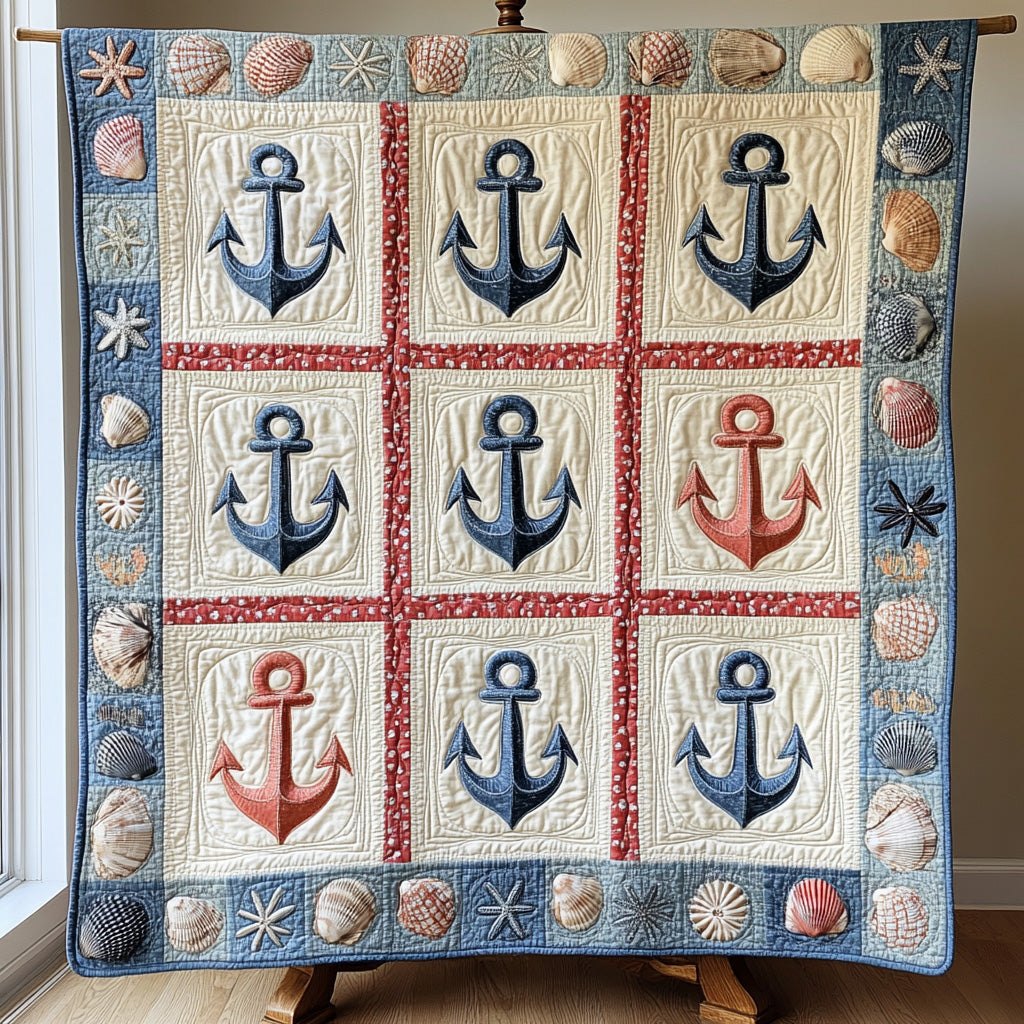 Anchor Quilted Blanket printed blanket