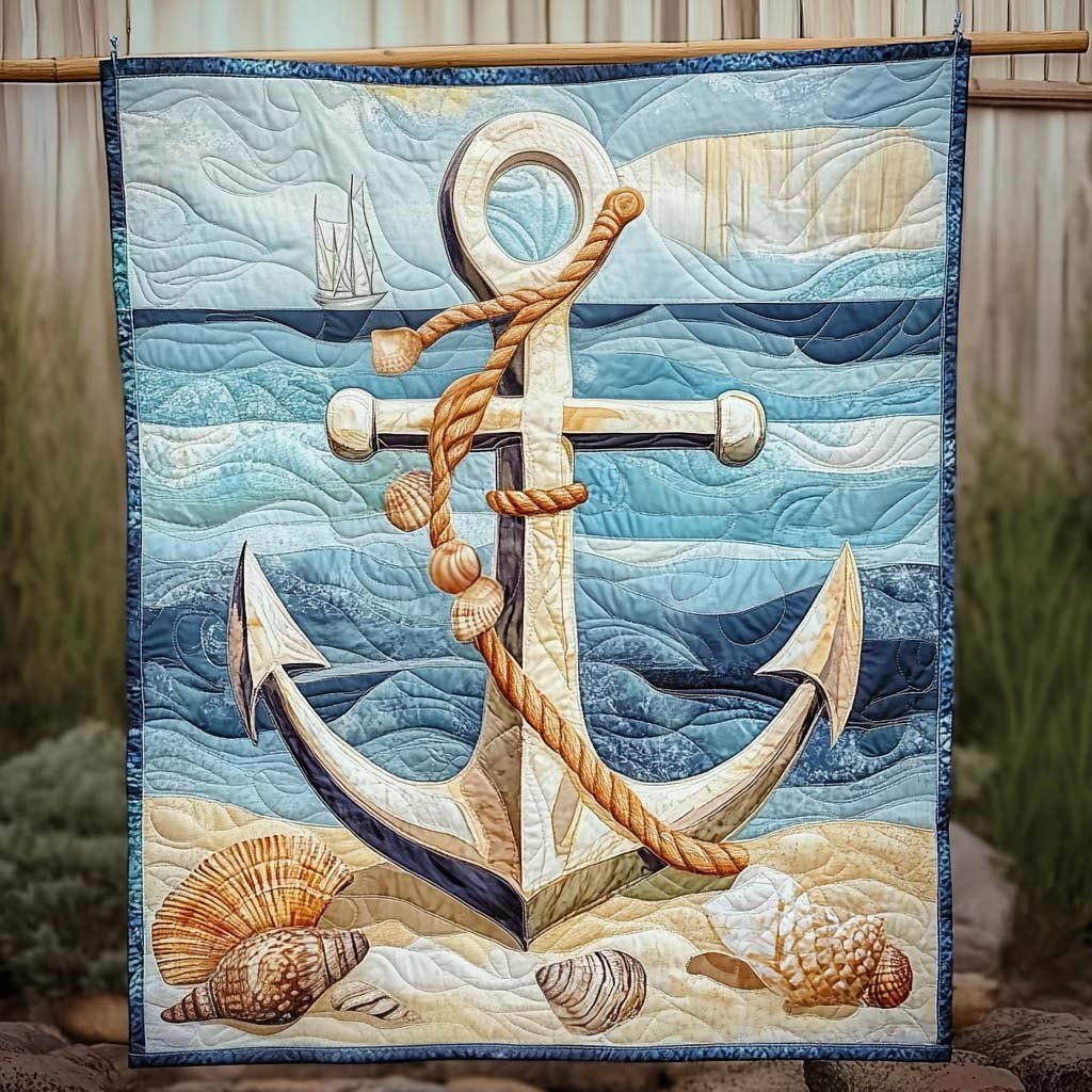 Anchor Serenity Quilted Blanket printed blanket