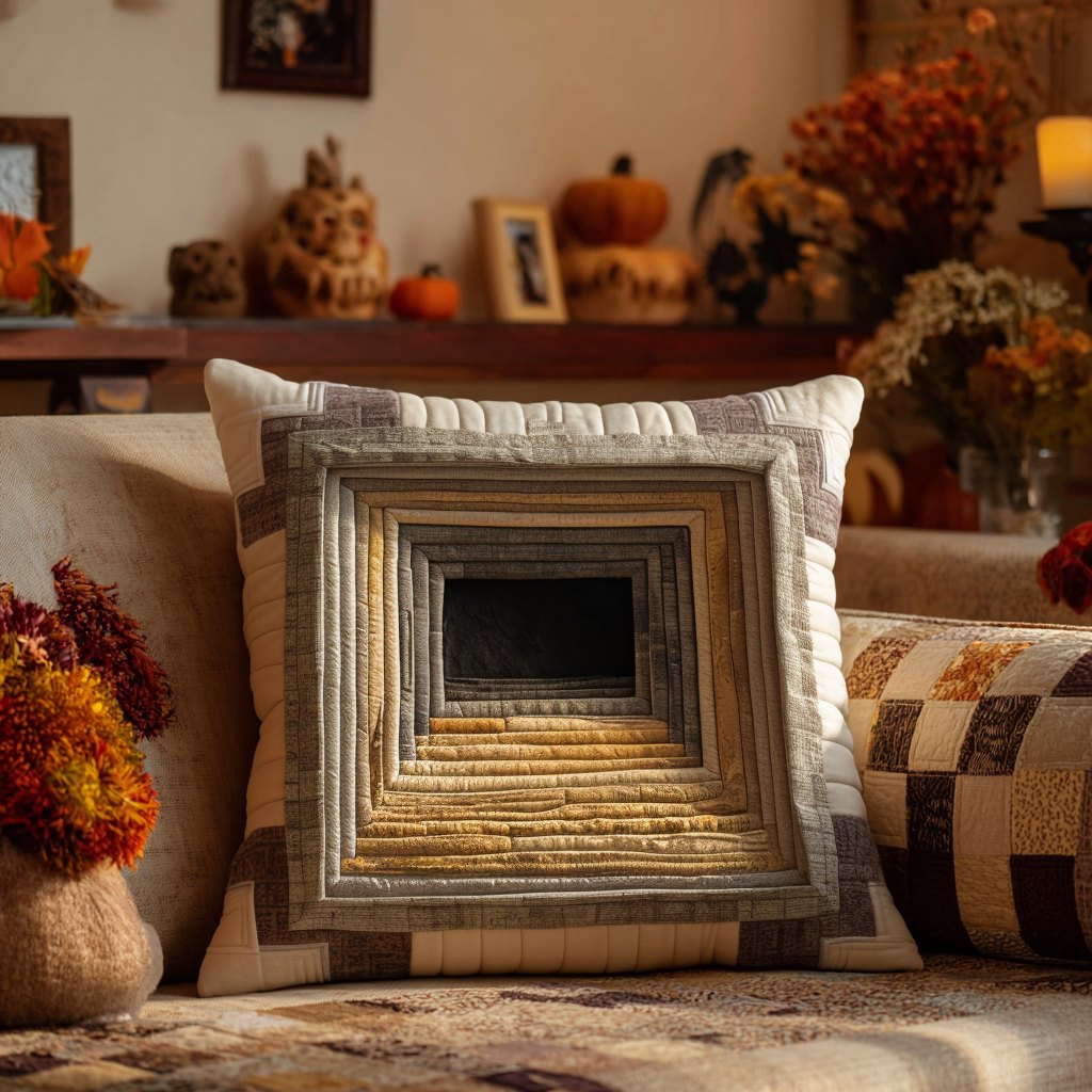 Ancient Entry Quilted Cushion Cover printed cushion cover