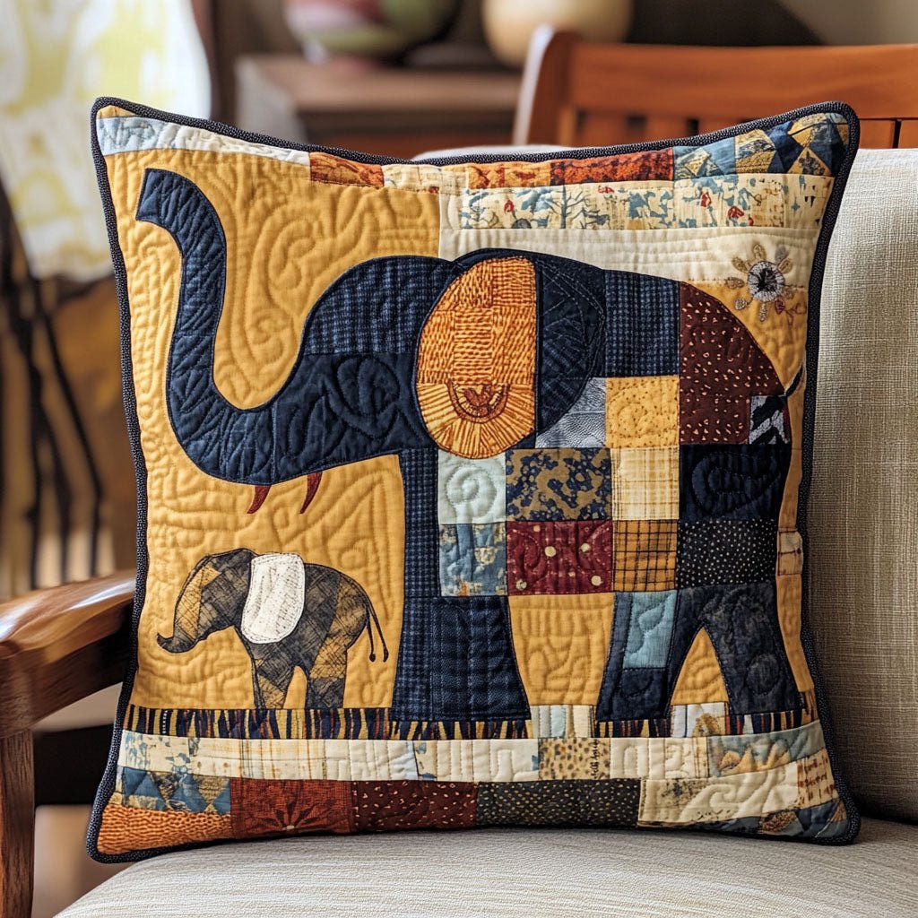 Ancient Footprints Quilted Cushion Cover printed cushion cover