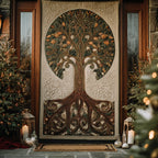 Ancient Harmony Quilted Door Curtain printed door curtain