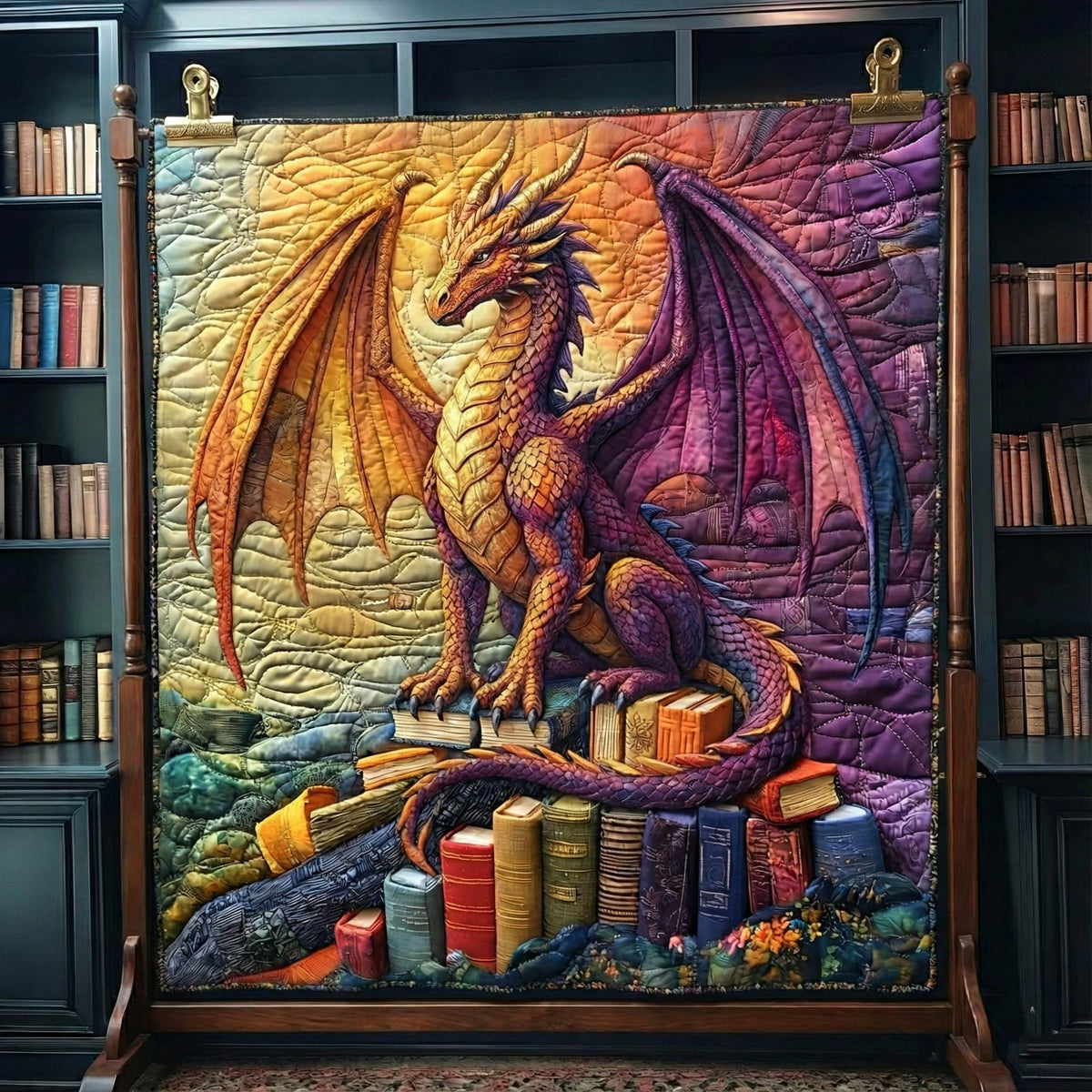 Ancient Inferno Quilted Blanket printed blanket