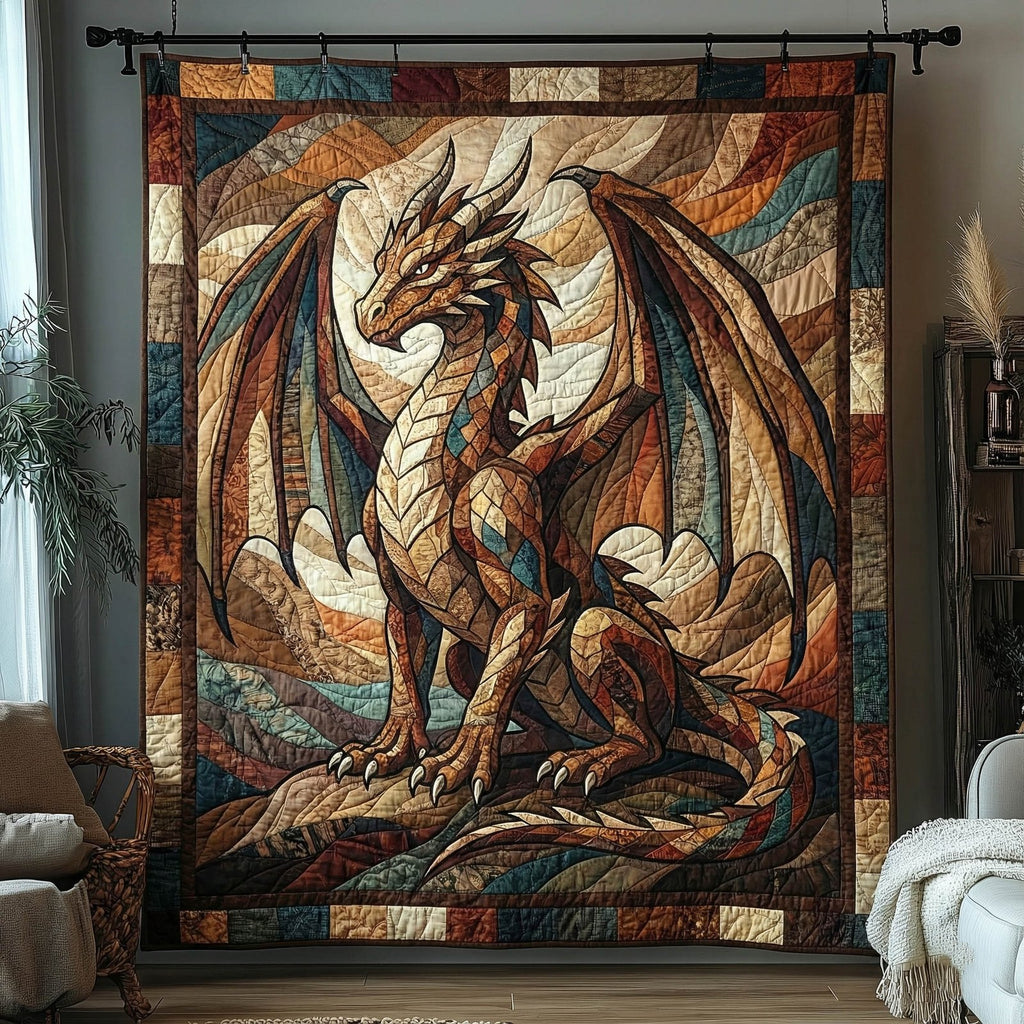 Ancient Inferno Quilted Blanket printed blanket