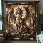 Ancient Inferno Quilted Blanket printed blanket