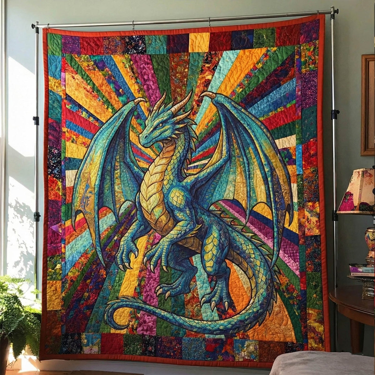 Ancient Inferno Quilted Blanket printed blanket