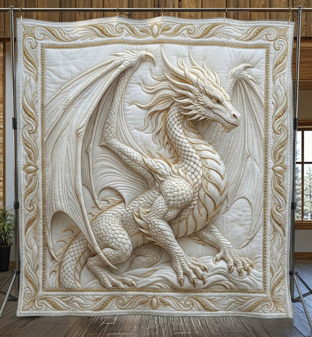 Ancient Inferno Quilted Blanket printed blanket