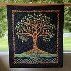 Ancient Roots Quilted Blanket printed blanket