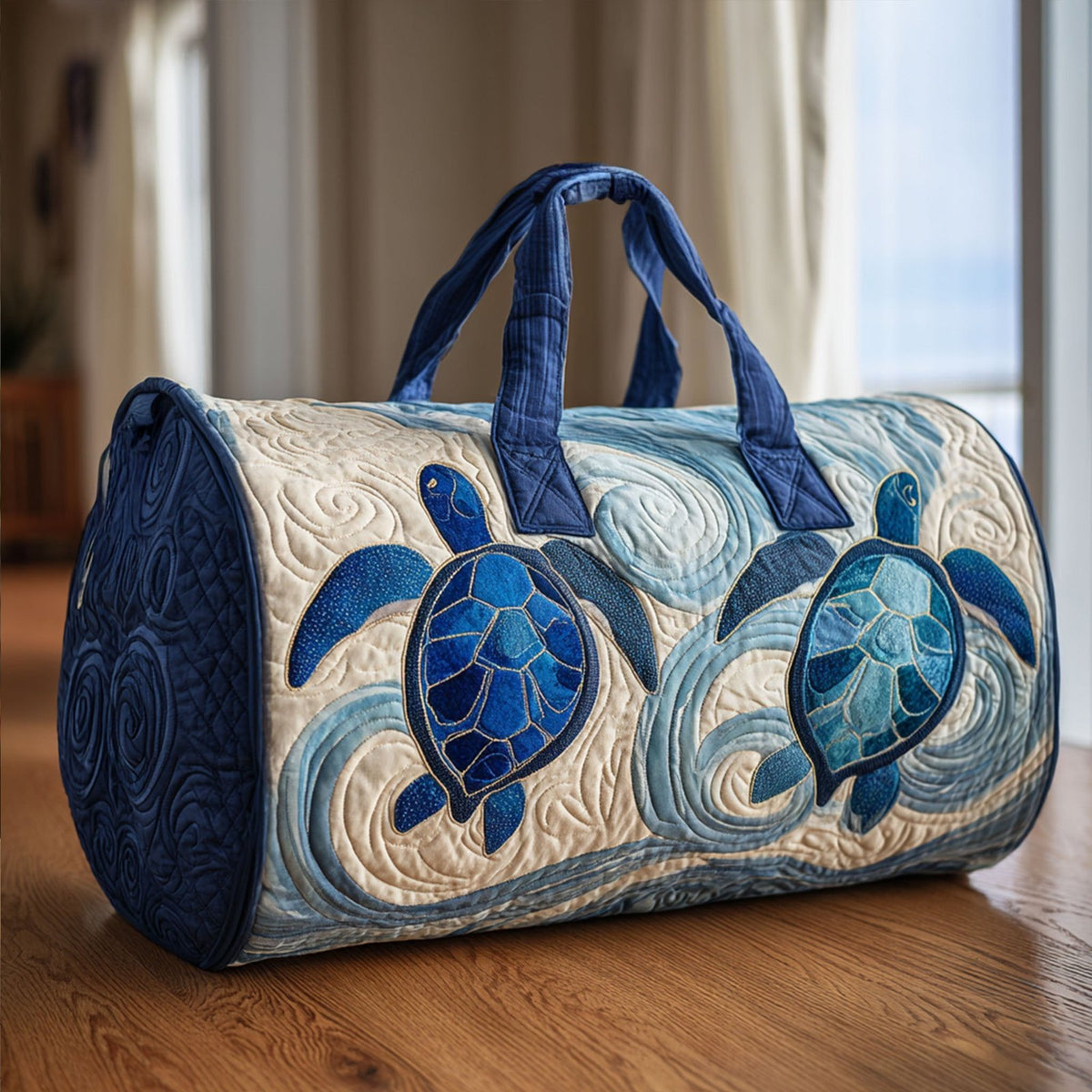 Ancient Voyager Quilted Duffle Bag printed duffle bag
