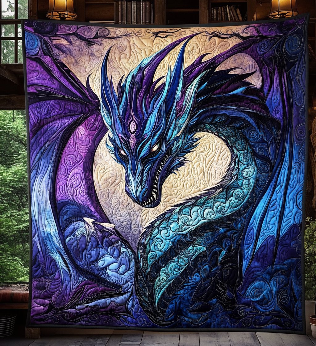Ancient Wyrm Quilted Blanket printed blanket