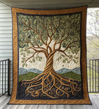 Ancients Tree Quilted Blanket printed blanket