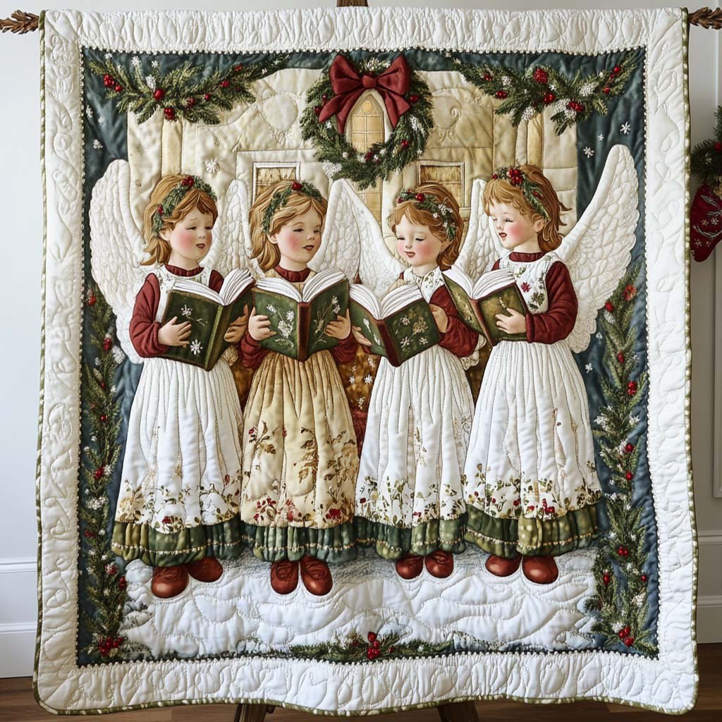 Angel Choir Quilted Blanket printed blanket
