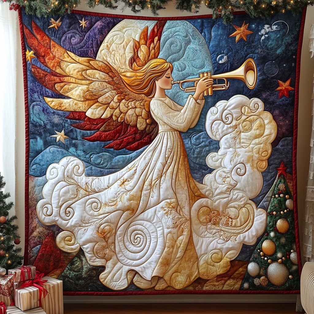 Angelic Melody Quilted Blanket printed blanket