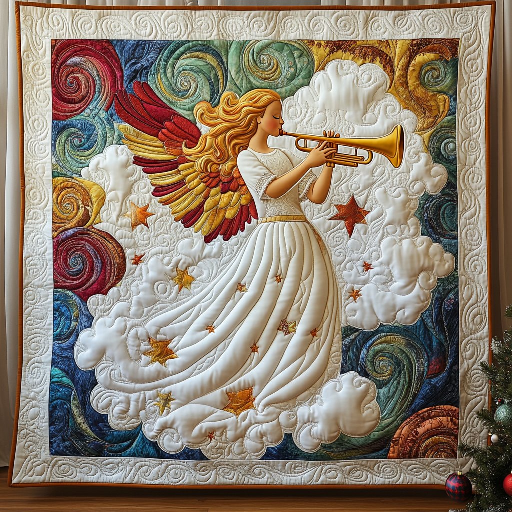 Angelic Star Symphony Quilted Blanket printed blanket