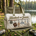 Angler Life Quilted Duffle Bag printed duffle bag